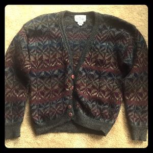 100% Alpaca wool button down sweater